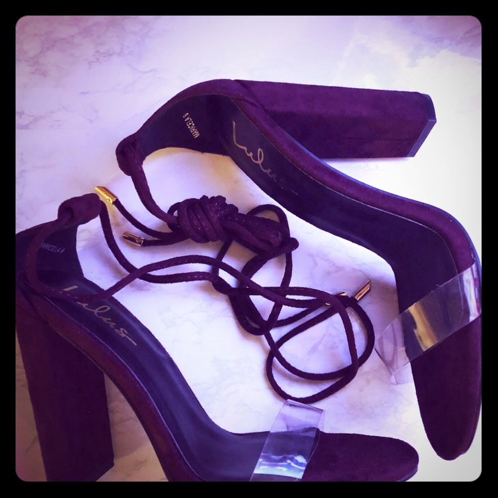 Lulus Maricela lace up block heel - Picture 3 of 6